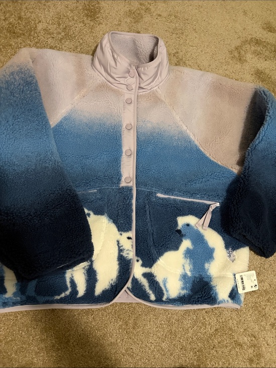 Free People Jackets & Blazers - Free People Indigo Ombre Sherpa Jacket Hit the slopes
